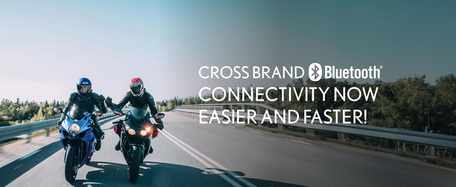 Cardo Spirit HD in riding scene illustrating hands-free connectivity on road