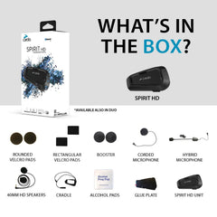 Cardo Spirit HD 40mm speaker close-up illustrating richer sound quality