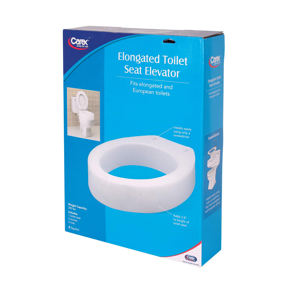 Carex lifestyle bathroom setting showing raised seat integrated in home