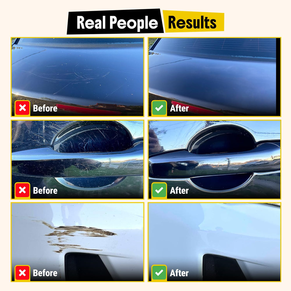 Carfidant before and after car panel showing restored gloss and visible improvement