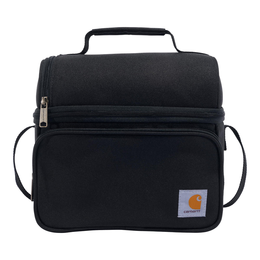 Carhartt front view of lunch box showing durable shell and easy access