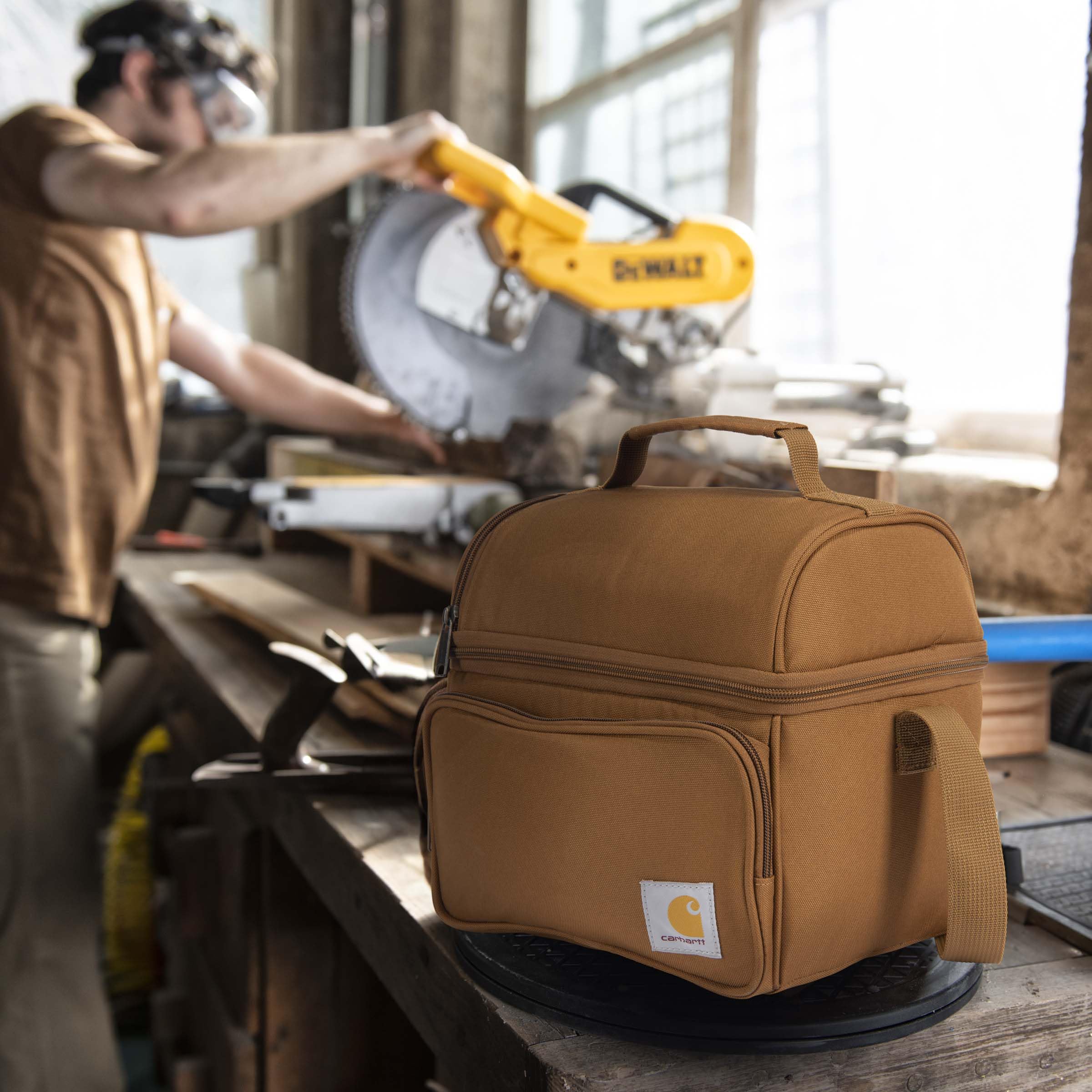 Carhartt size comparison with containers showing practical capacity benefit