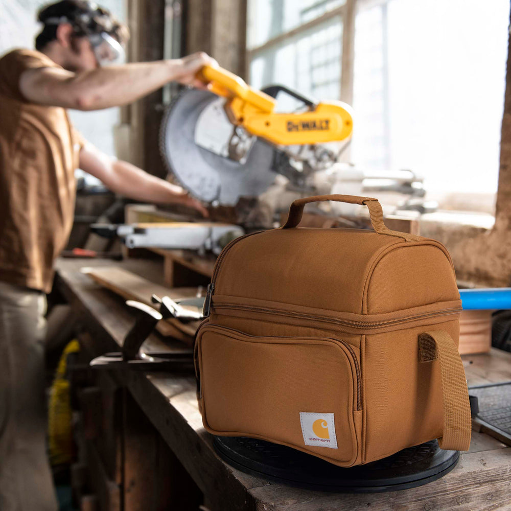 Carhartt size comparison with containers showing practical capacity benefit