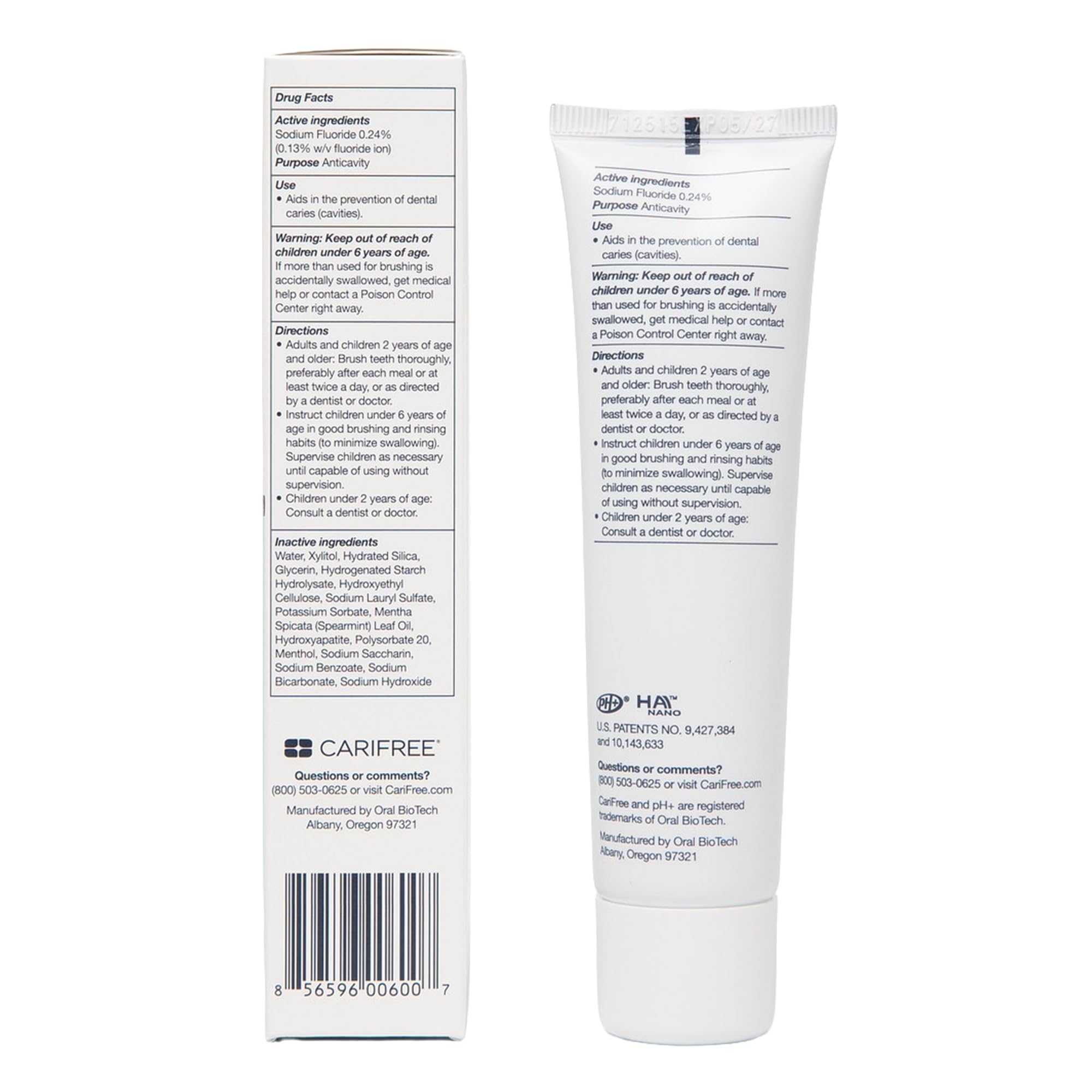 CariFree tube in hand showing portable size and travel readiness benefit