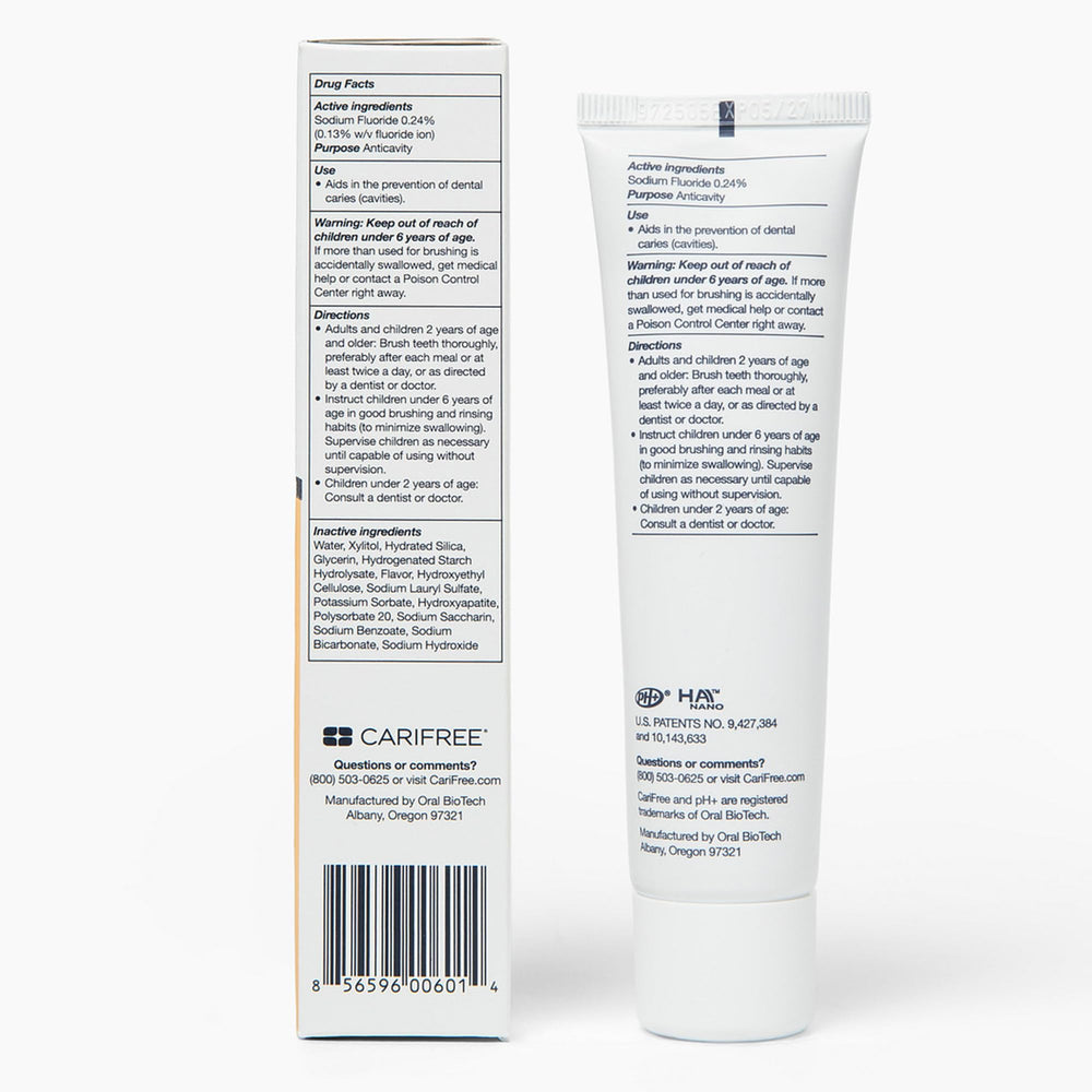 CariFree gel texture close-up showing smooth consistency for thorough tooth coverage