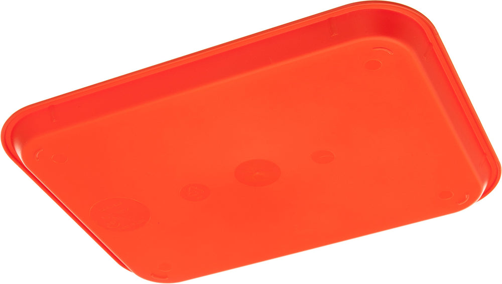 Carlisle tray in use carrying a full meal to demonstrate stability benefit