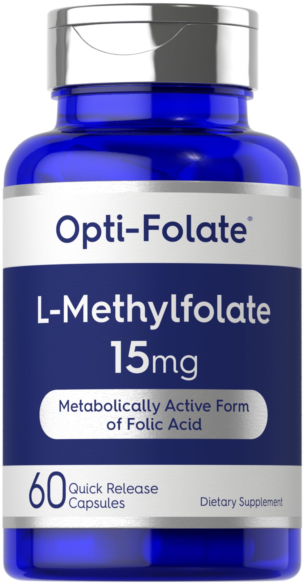 Carlyle bottle front view showing label and 60 capsules for clear identification and benefit
