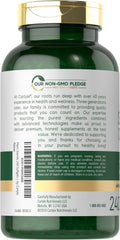 Carlyle capsules spilled beside bottle showing capsule count and potency