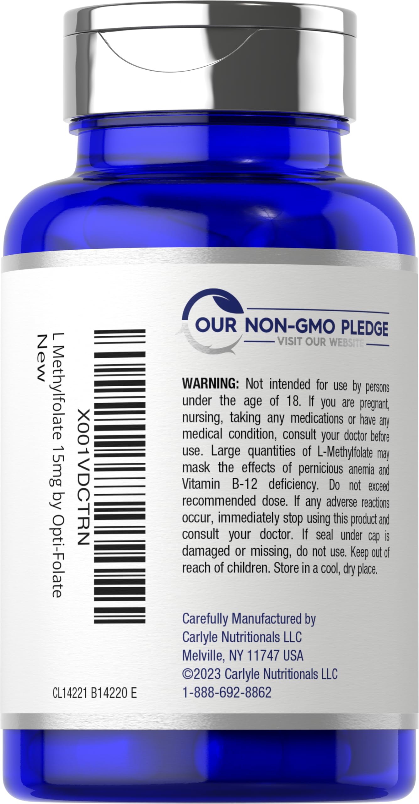 Carlyle capsules spread on surface showing size and count for dosing clarity and convenience