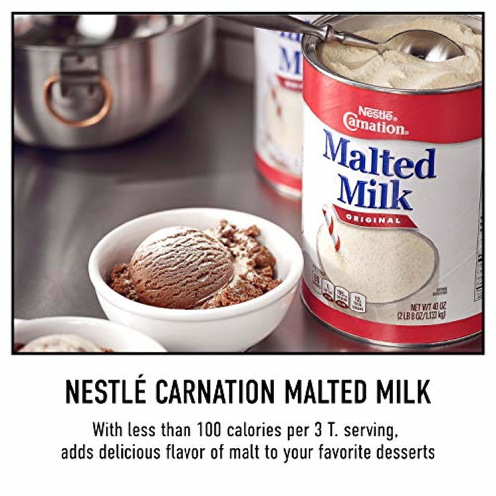 Carnation being blended into a milkshake illustrating creamy flavor benefit