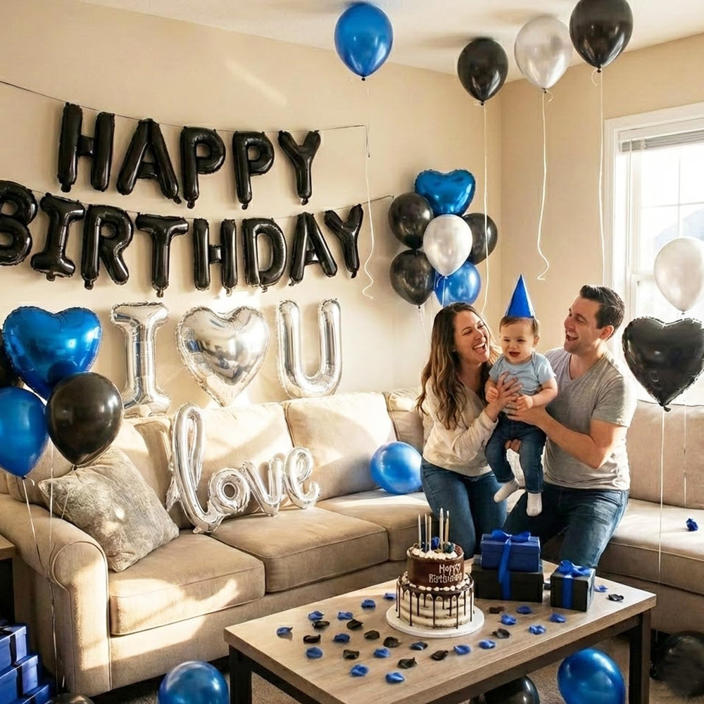 Carnira complete bedroom styling with balloons and petals delivering instant surprise-ready scene