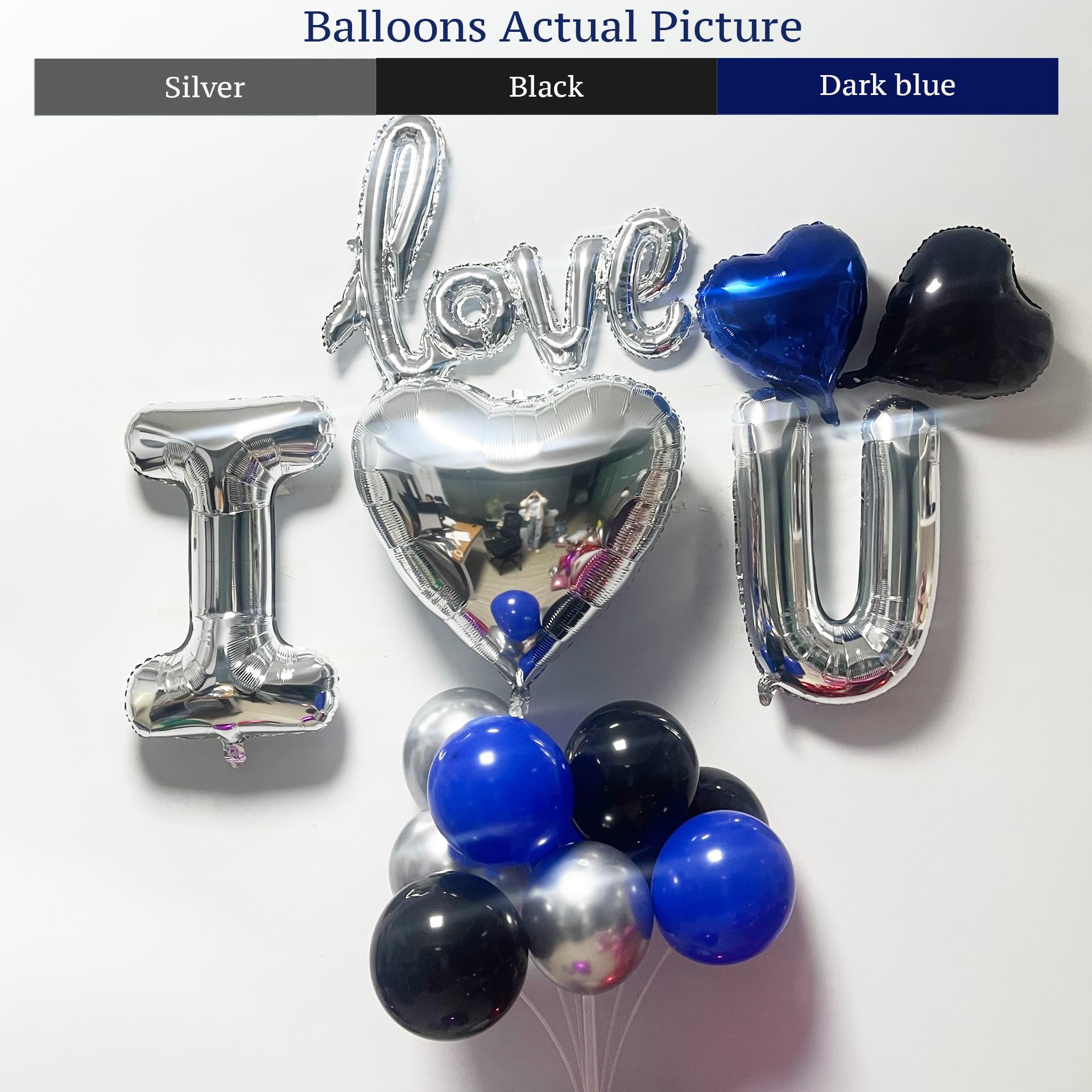 Carnira foil heart balloons detail showing metallic sheen and romantic accent benefit