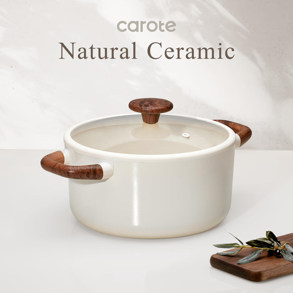 CAROTE underside and label showing reinforced base for even heat and durability