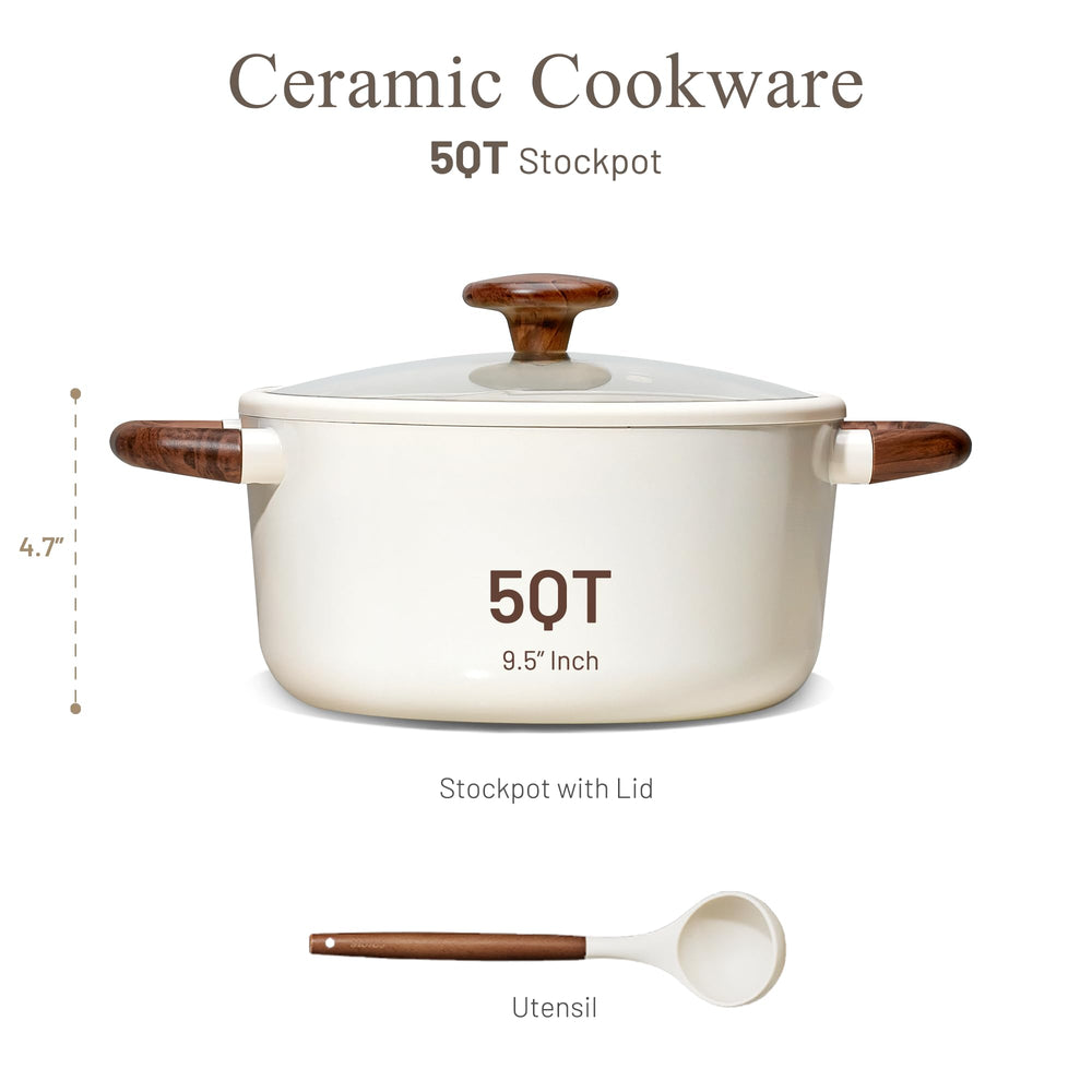 CAROTE close-up of ceramic nonstick interior texture highlighting easy-clean benefit