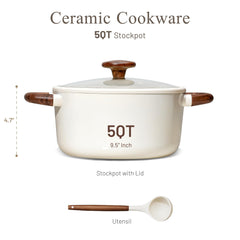 CAROTE close-up of ceramic nonstick interior texture highlighting easy-clean benefit