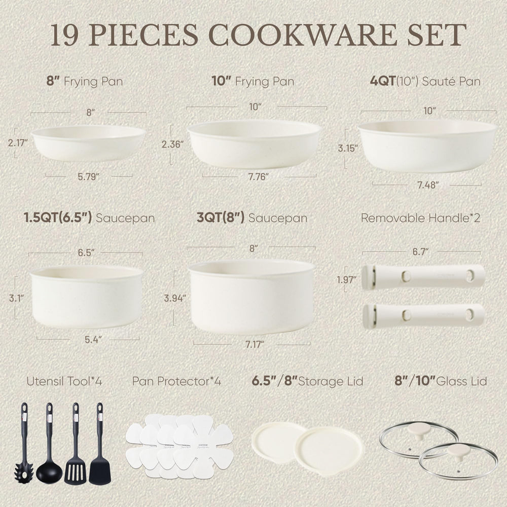CAROTE detachable handle locking mechanism shown for secure cooking benefit