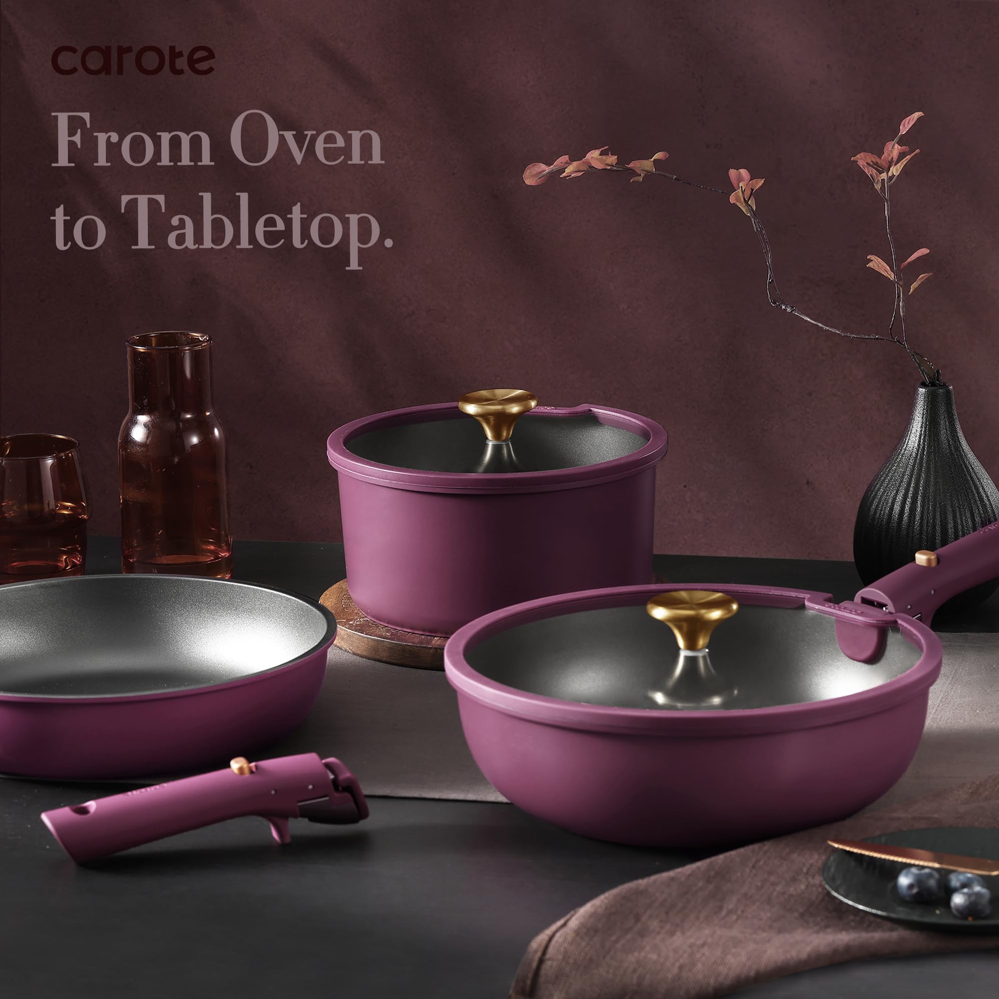 CAROTE served dish from set on a kitchen table showing practical serving and presentation