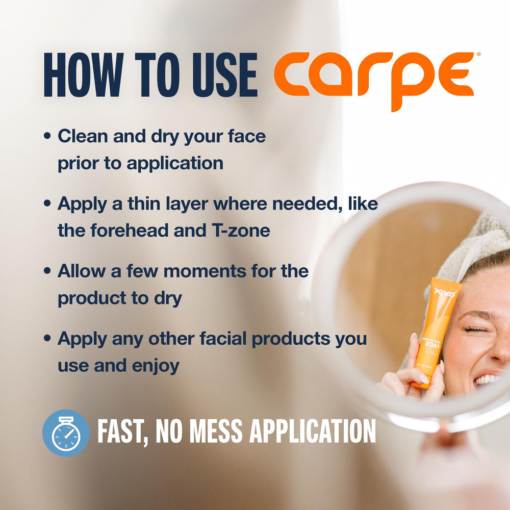 Carpe ingredient label featuring aloe and hyaluronic benefits