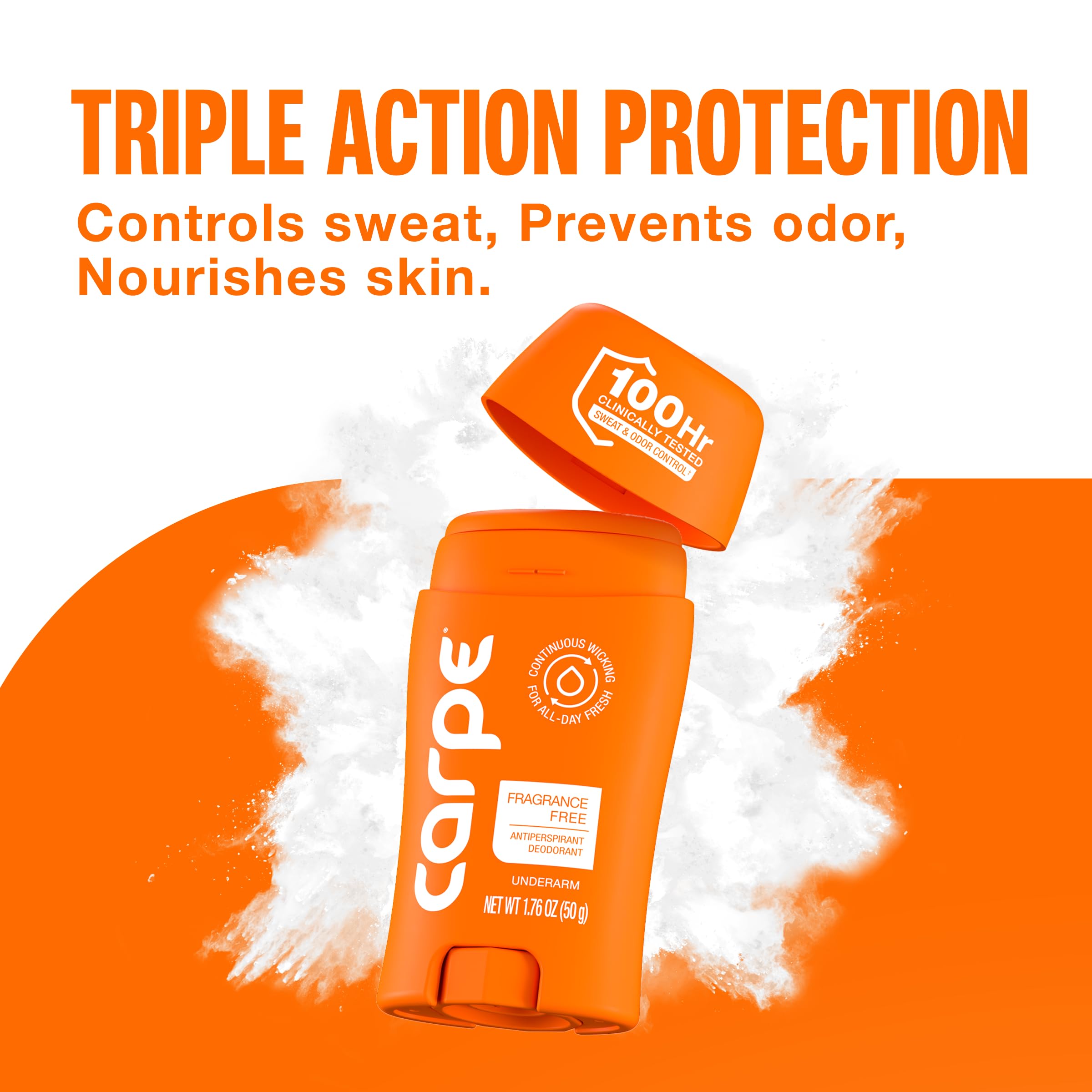 Carpe ingredient label closeup highlighting gentle, skin-supporting components