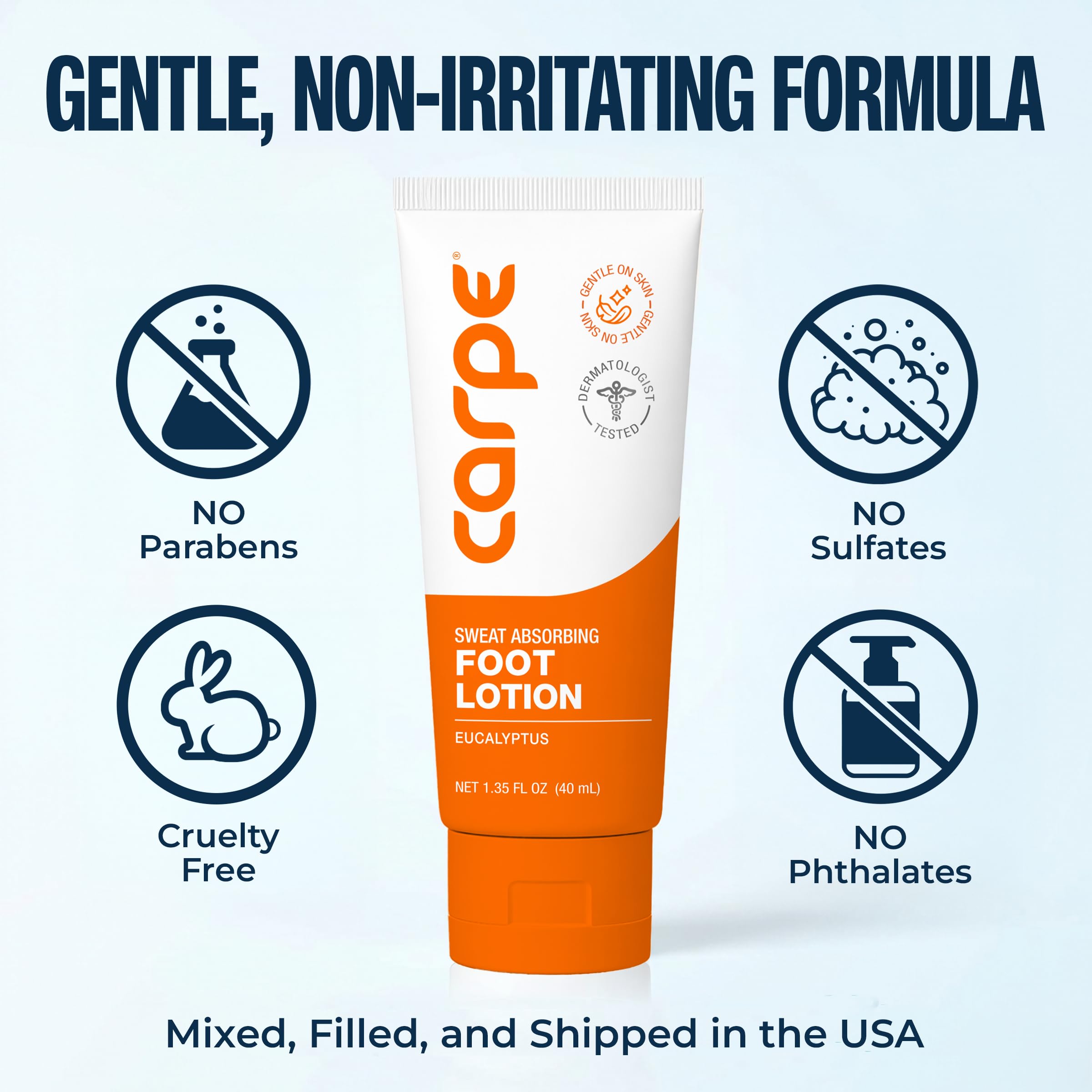Carpe product label close-up highlighting dermatologist-developed formula