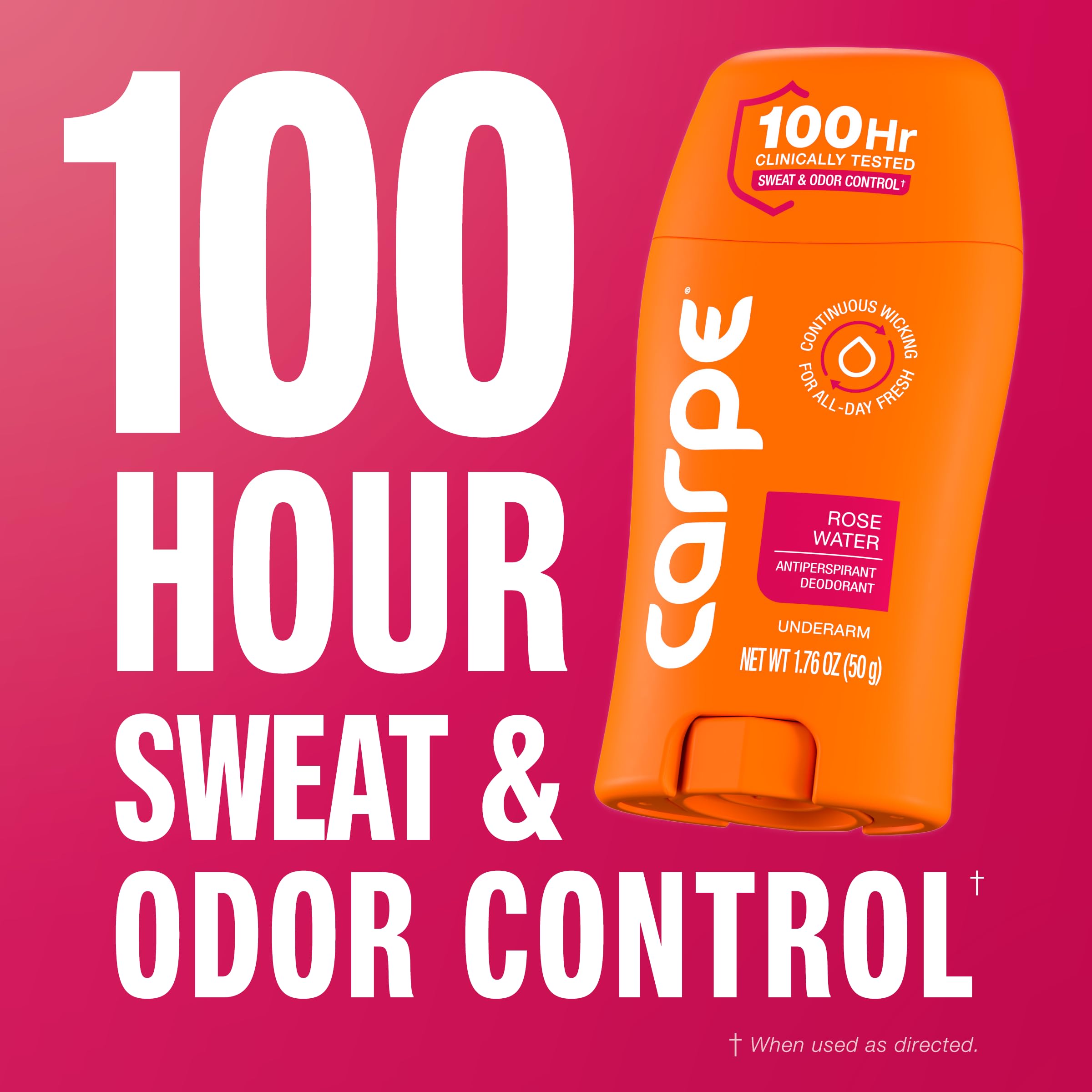 Carpe Rose Water being applied underarm for long-lasting sweat control