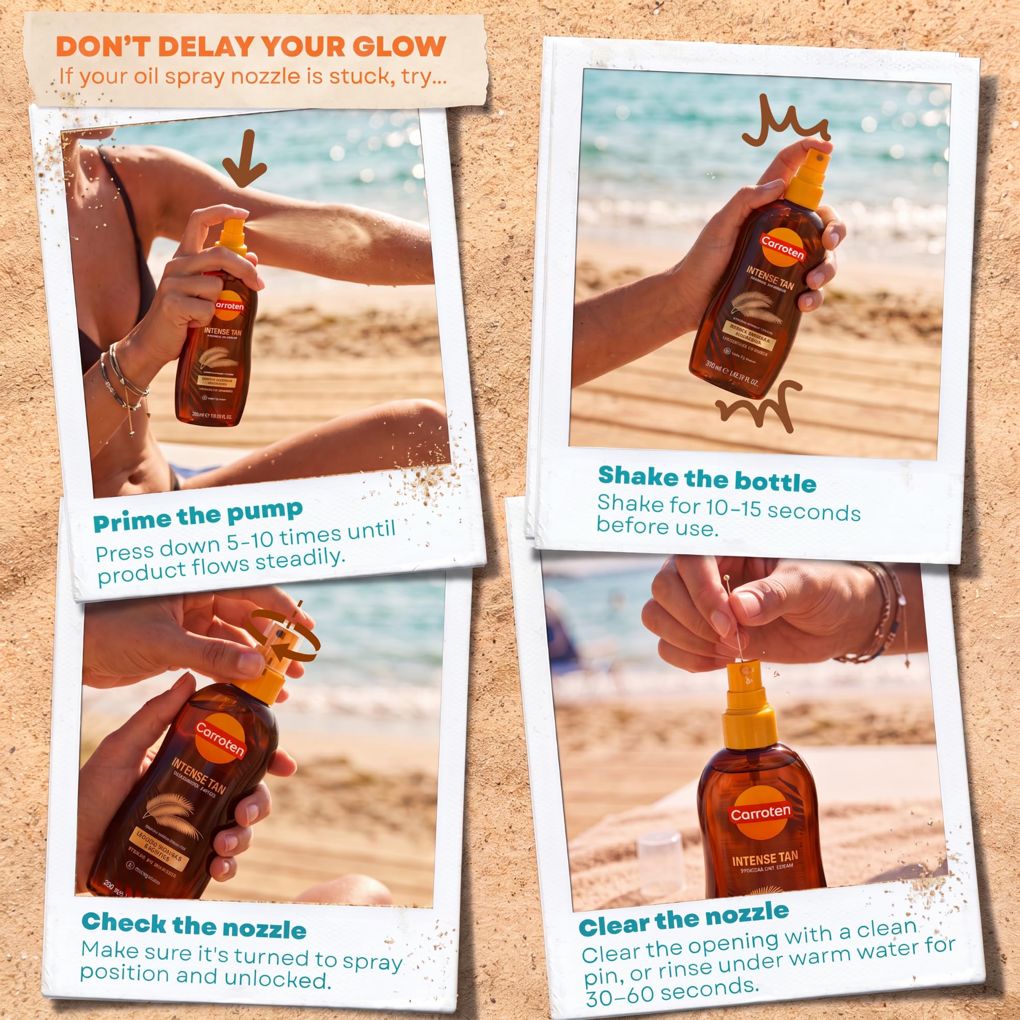 Luminous post-tan skin after Carroten showing deeper, healthy-looking bronze