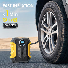CARSUN detailed view of hose and inflation nozzle offering secure valve connection