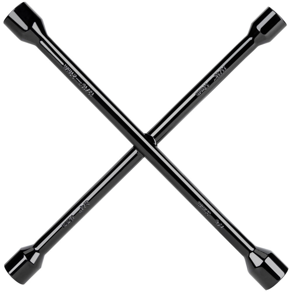 CARTMAN front view of 14 inch cross wrench showing all four socket heads and compact design