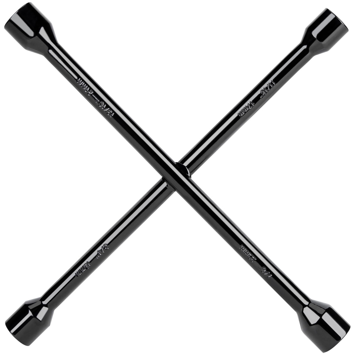 CARTMAN front view of 14 inch cross wrench showing all four socket heads and compact design