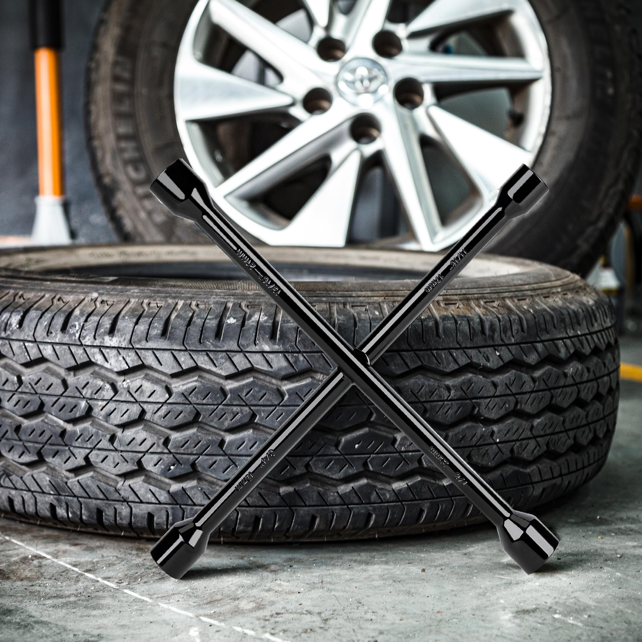 CARTMAN wrench beside ruler showing scale and portability for trunk storage