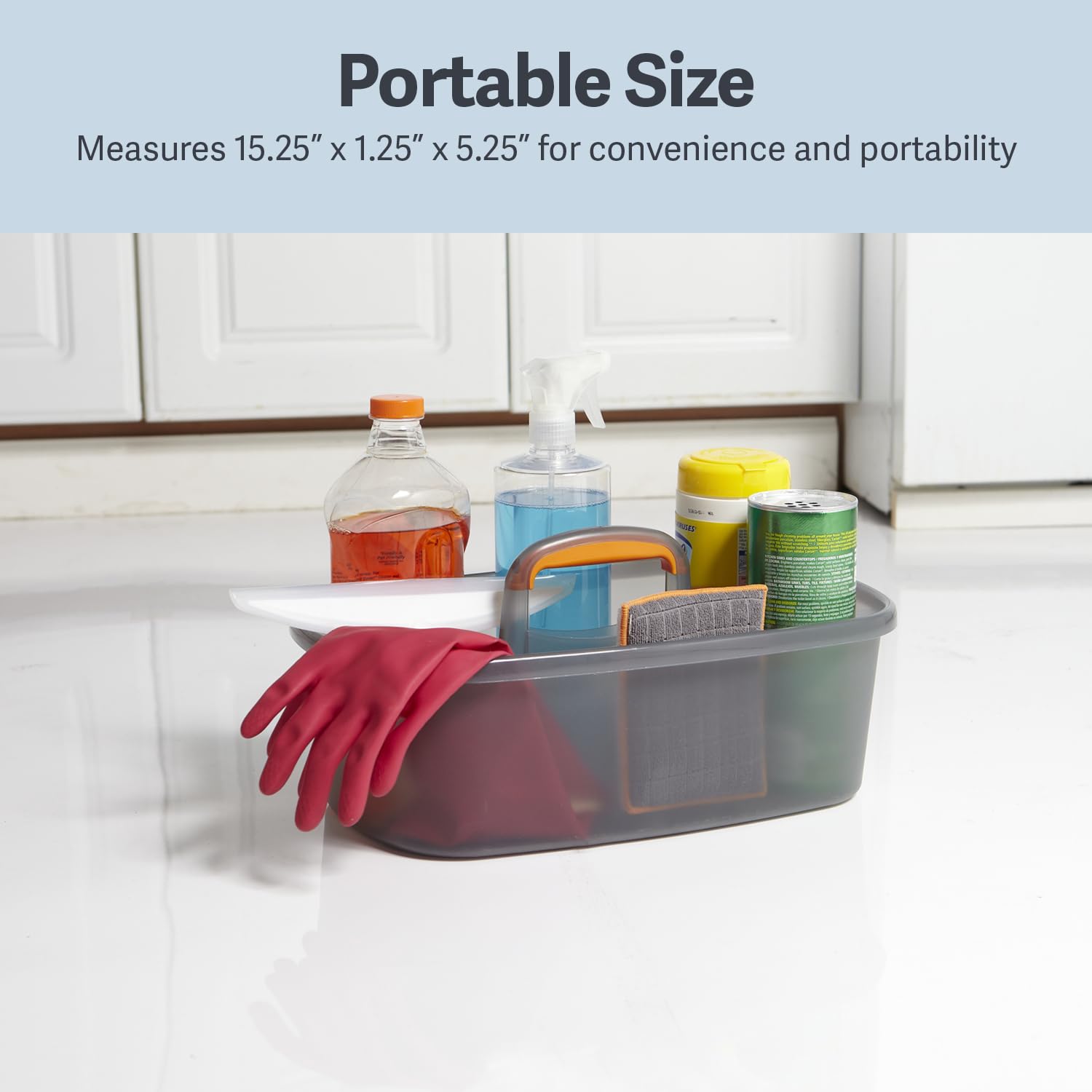 Casabella in bathroom setting showing tidy organization benefit