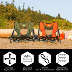 Cascade Mountain Tech padded armrest detail adding arm support and comfort