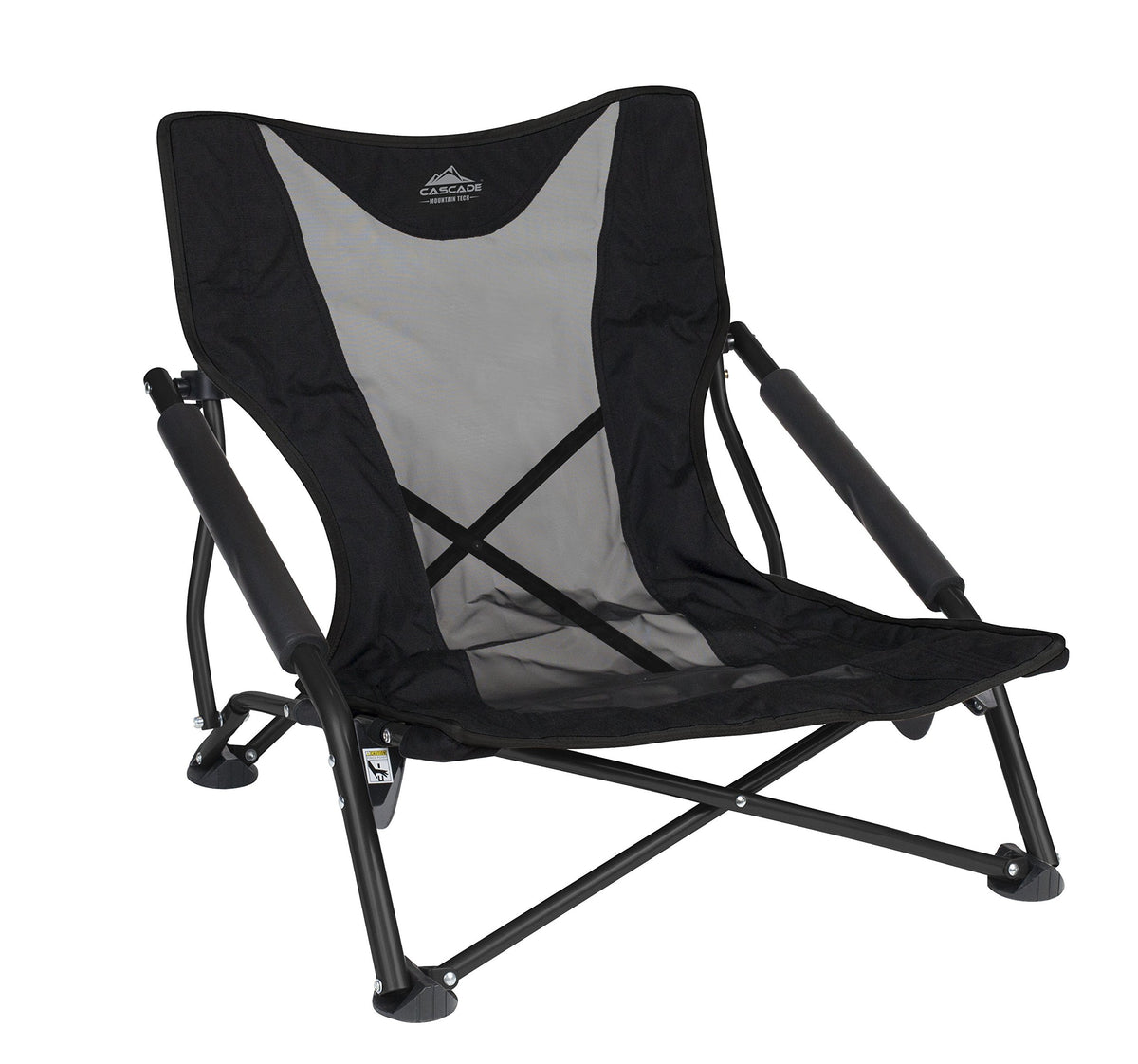 Cascade Mountain Tech front view showing compact low-profile seat and stable stance
