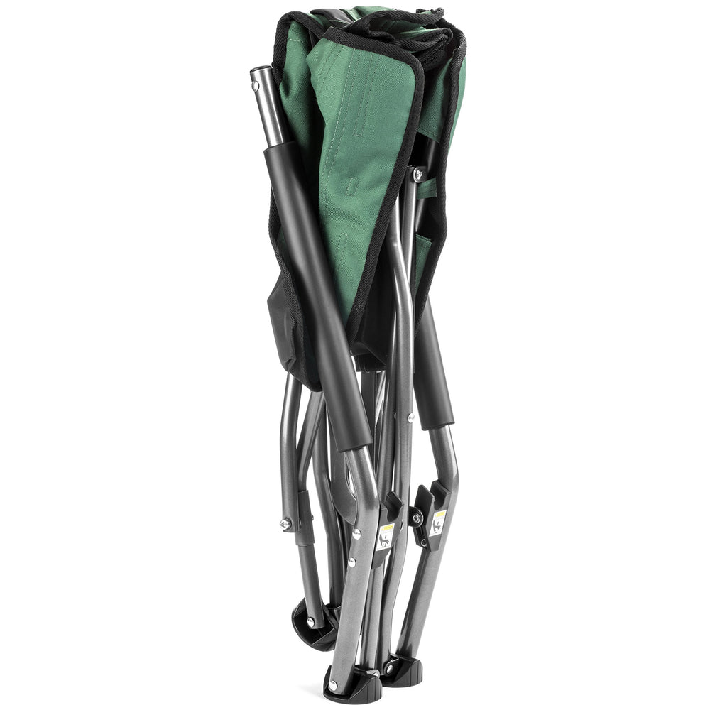 Cascade Mountain Tech at sporting event offering portable seat under venue limits