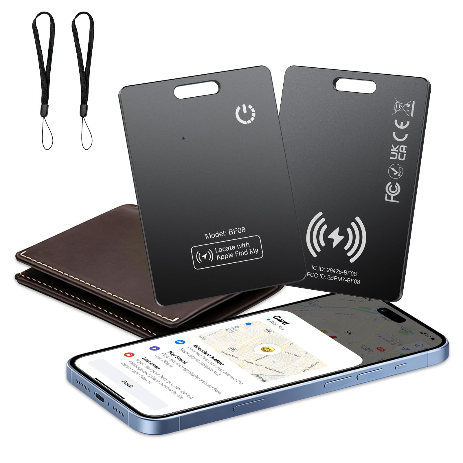CASCHO front packaging showing two wallet tracker cards with clear benefits
