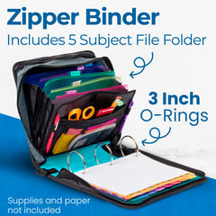 Case-it interior open layout with 5-tab expanding file for fast color-coded sorting