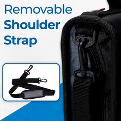 Case-it interior zip pocket with pen loops holding pencils and small study tools