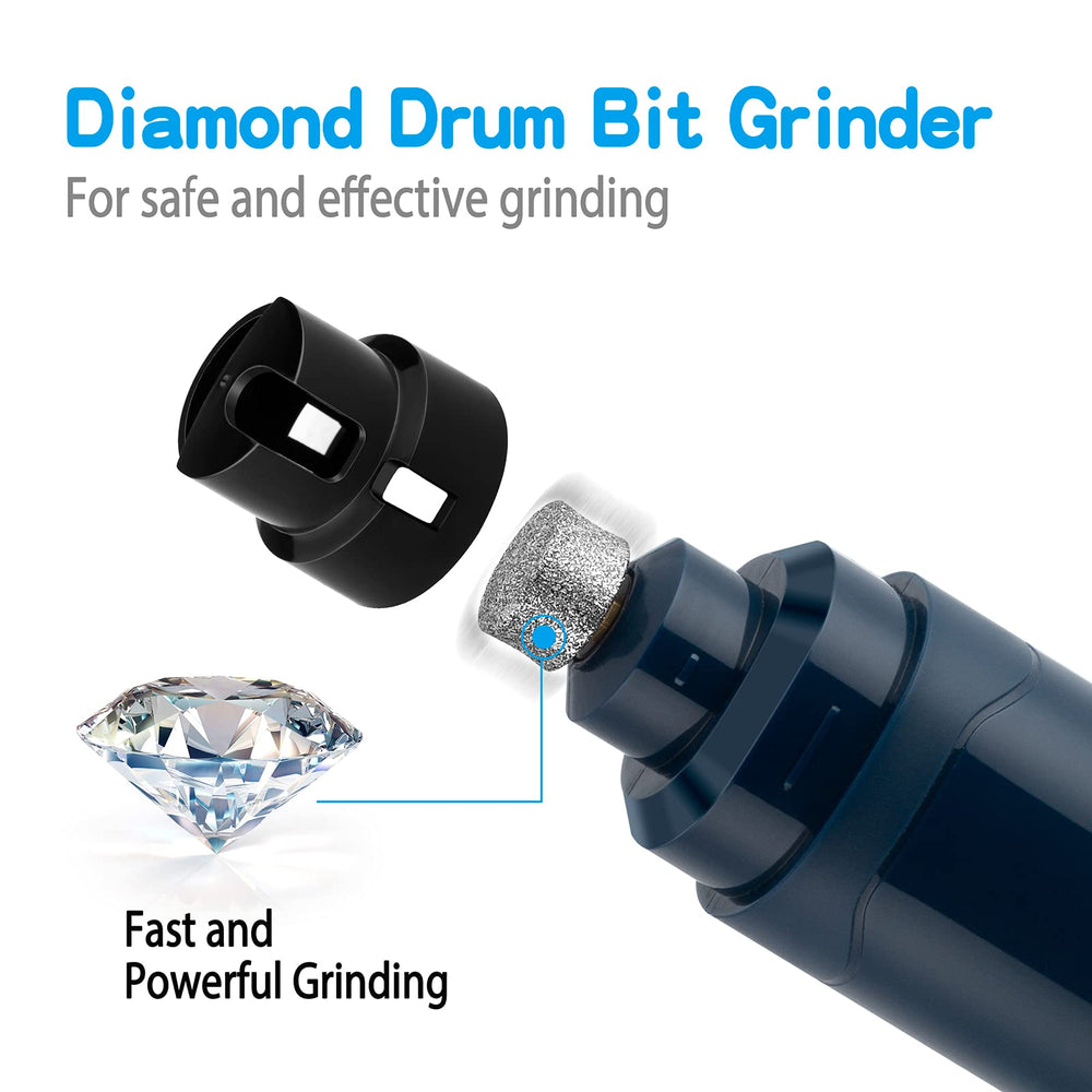 Casfuy close-up of diamond drum bit highlighting smooth, safe filing benefit