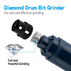 Casfuy close-up of diamond drum bit highlighting smooth, safe filing benefit