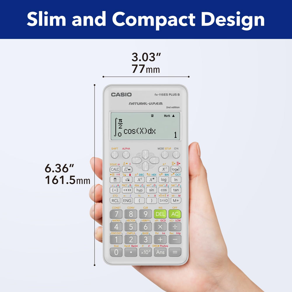 Casio displaying calculus formula to aid step-by-step solving