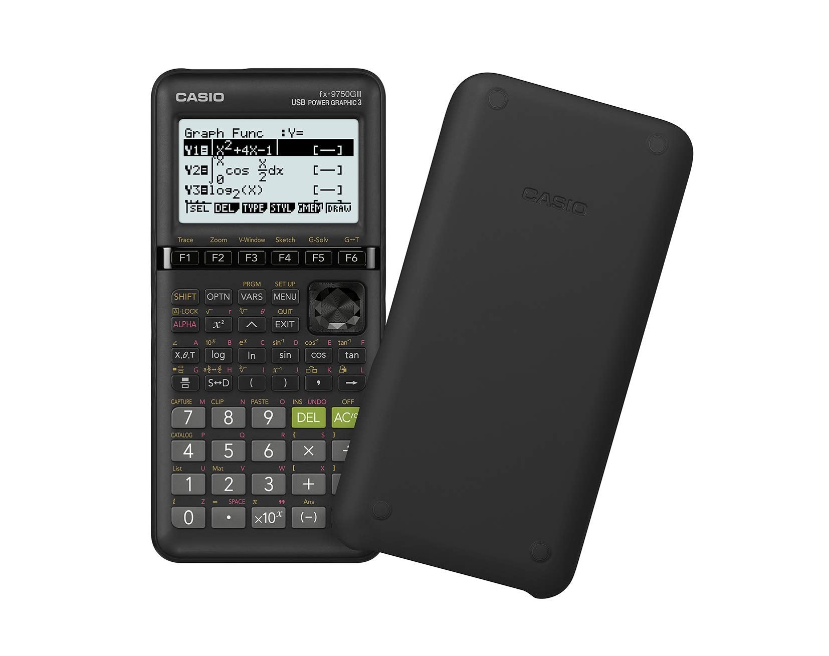Casio fx-9750GIII keypad close-up highlighting tactile keys for faster input