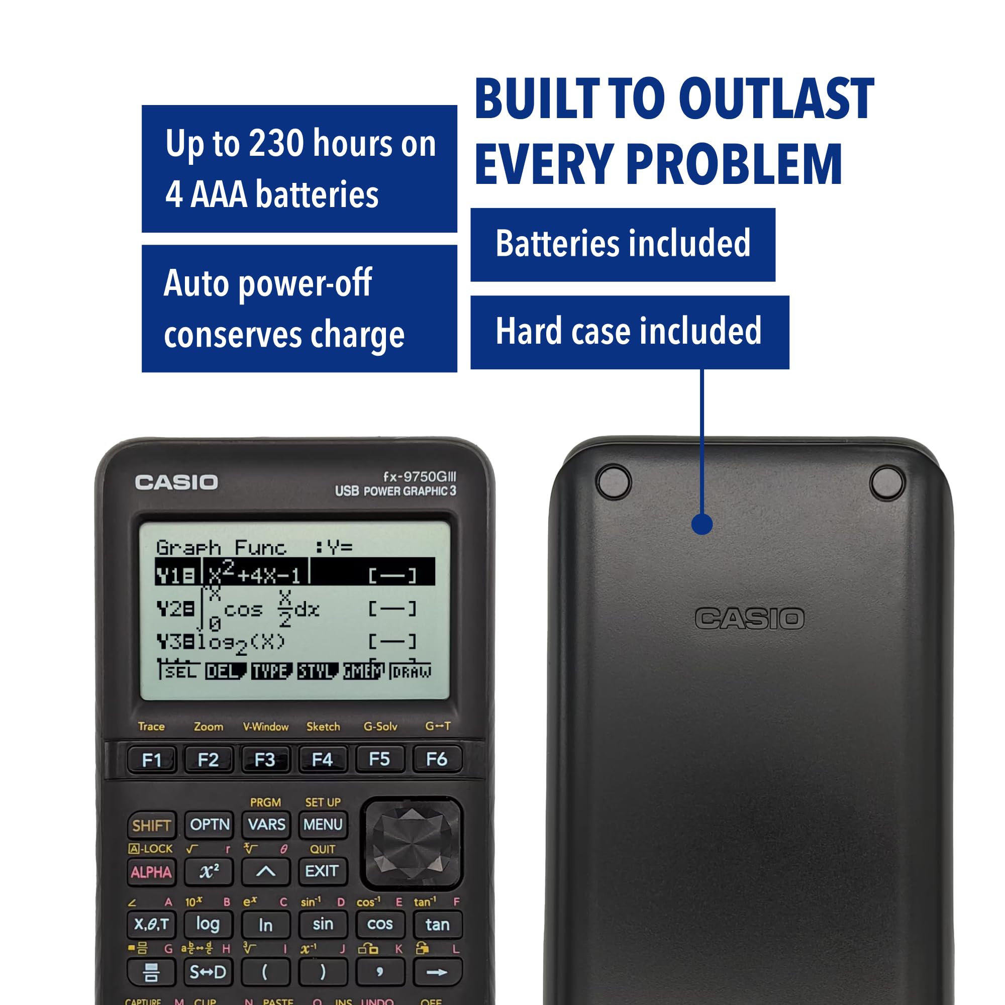 Casio fx-9750GIII used by student in classroom to support coursework
