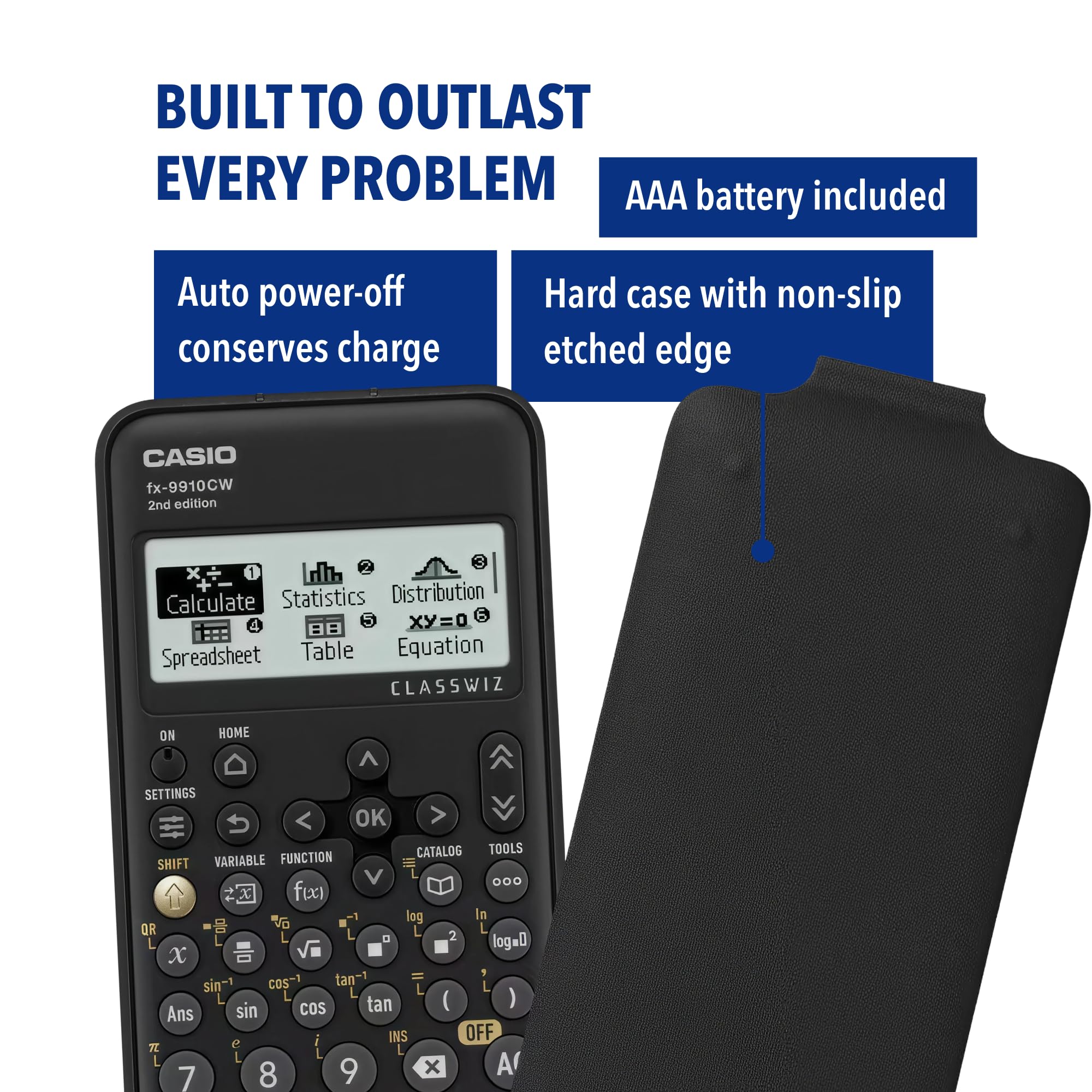 Casio battery compartment open showing easy battery replacement for uninterrupted use