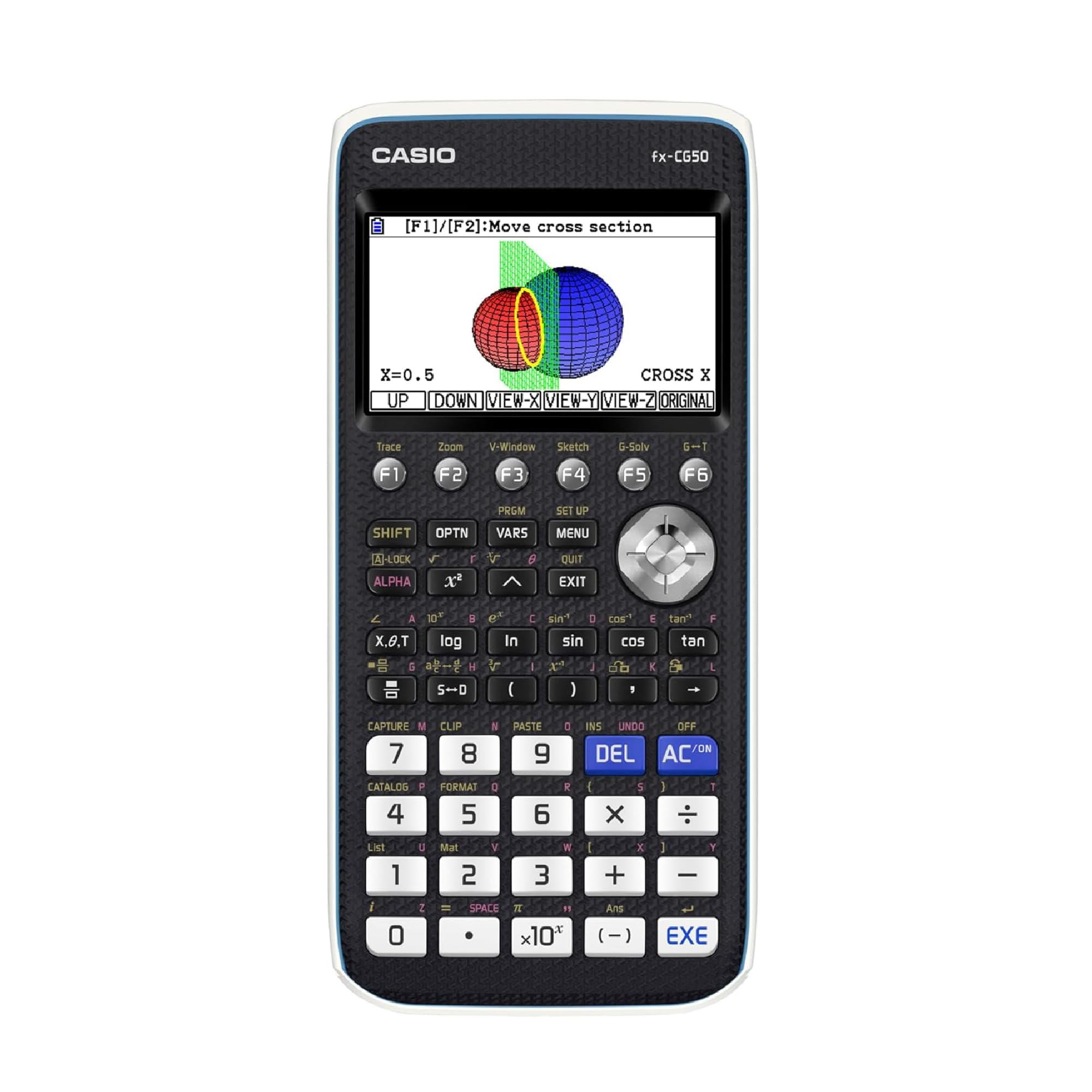 Casio Prizm close-up of keypad highlighting tactile keys and shortcut access for faster input