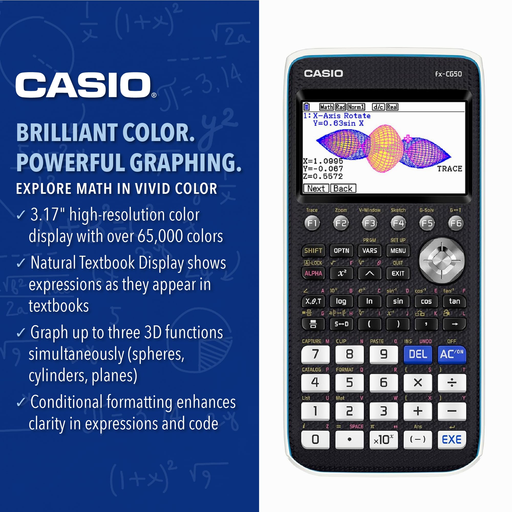Casio Prizm displaying MicroPython code on-screen for custom program creation and learning