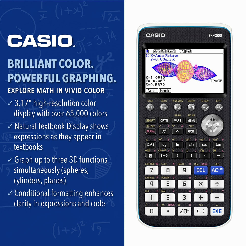 Casio Prizm displaying MicroPython code on-screen for custom program creation and learning