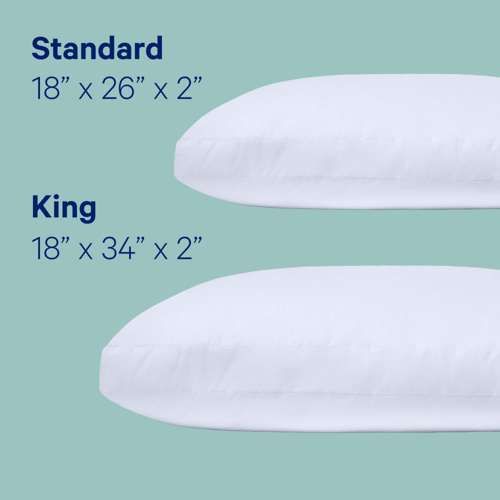 Casper pillow arranged on a made bed showing comfortable sleep setup benefit