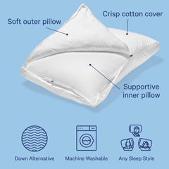 Casper cross section revealing pillow-in-pillow design and adaptive support