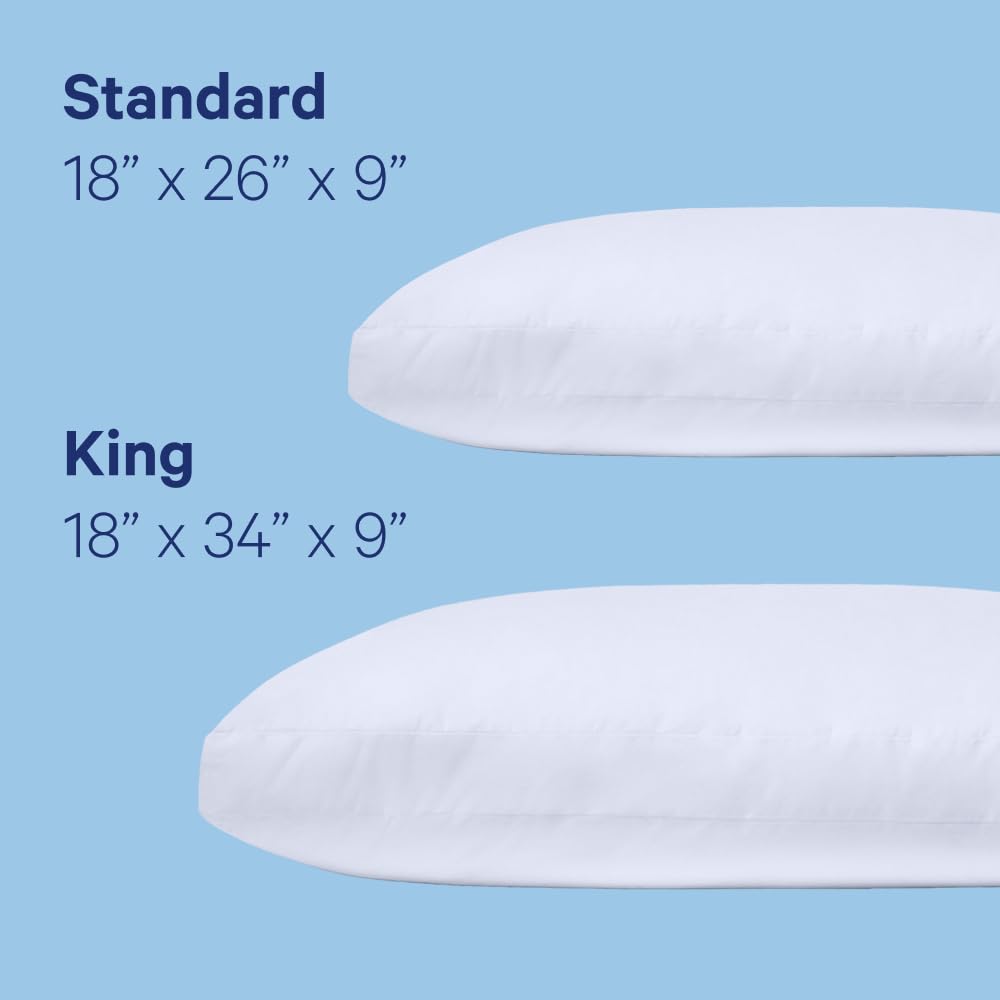 Casper pillow styled on bed for comfortable, versatile nightly use