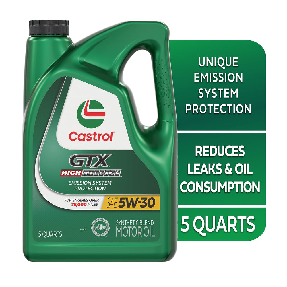Castrol 5W-30 five-quart bottle ready for an oil change